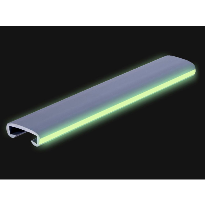 PVC korlát, lépcsőkorlát, lépcsőkorlát, PHOTO, 40x8mm, zöld, 1m, zöld, 1m