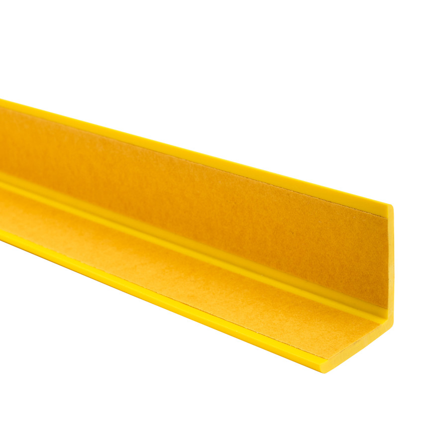PVC sarokprofil, öntapadós műanyag, élvédő, sárga