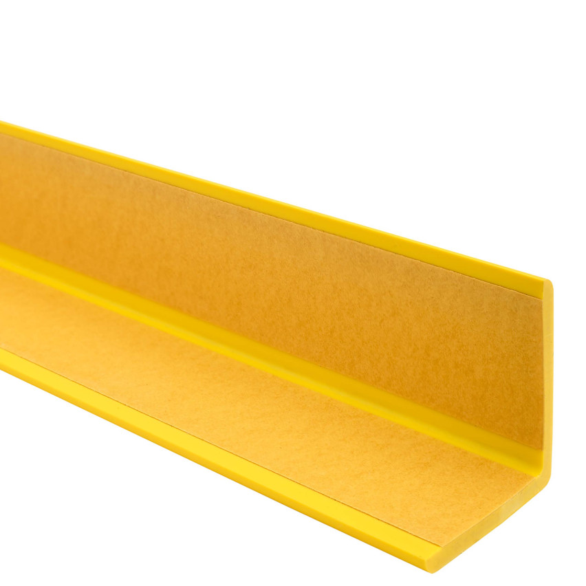 PVC sarokprofil, öntapadós műanyag, élvédő, sárga