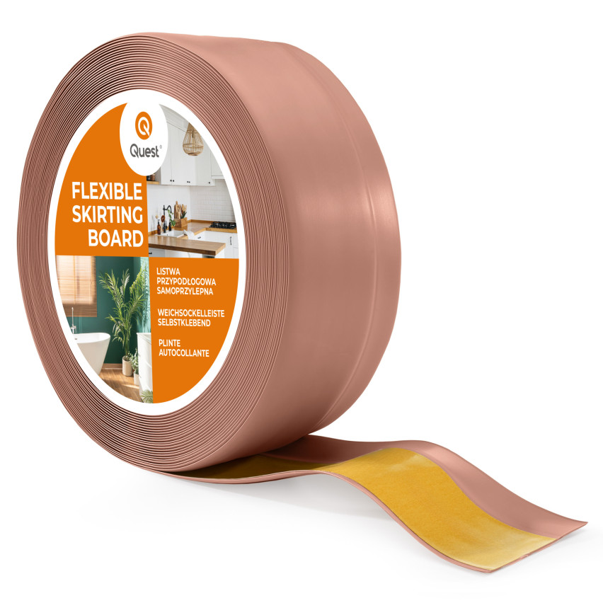 Öntapadós PVC lábazat 50x20mm világos barna