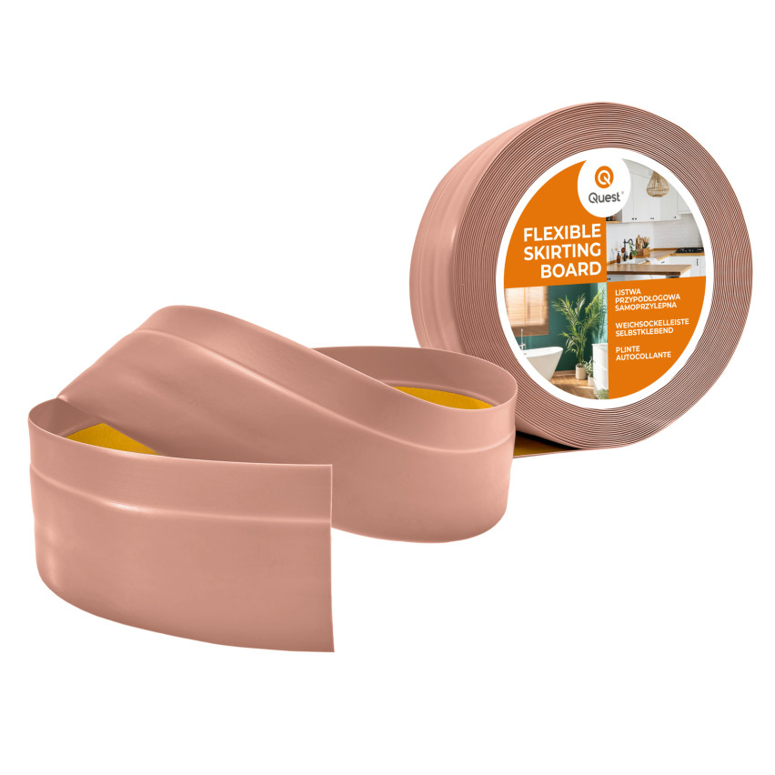 Öntapadós PVC lábazat 50x20mm világos barna