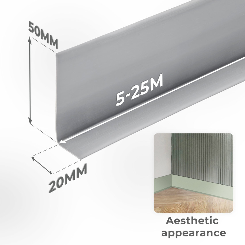 Öntapadós PVC lábazat 50x20mm világos barna
