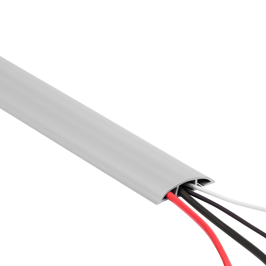Öntapadós PVC kábelcsatorna - 200 cm, félköríves, bézs színű