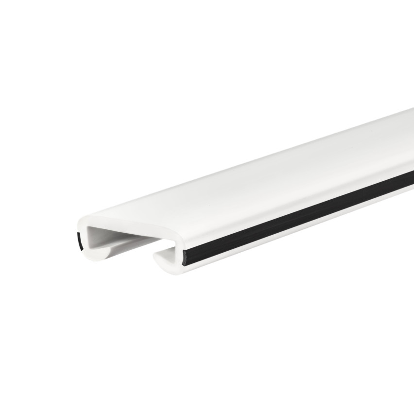 PVC korlát szalag LUX, korlát profil, korlát 40x8mm fehér/fekete