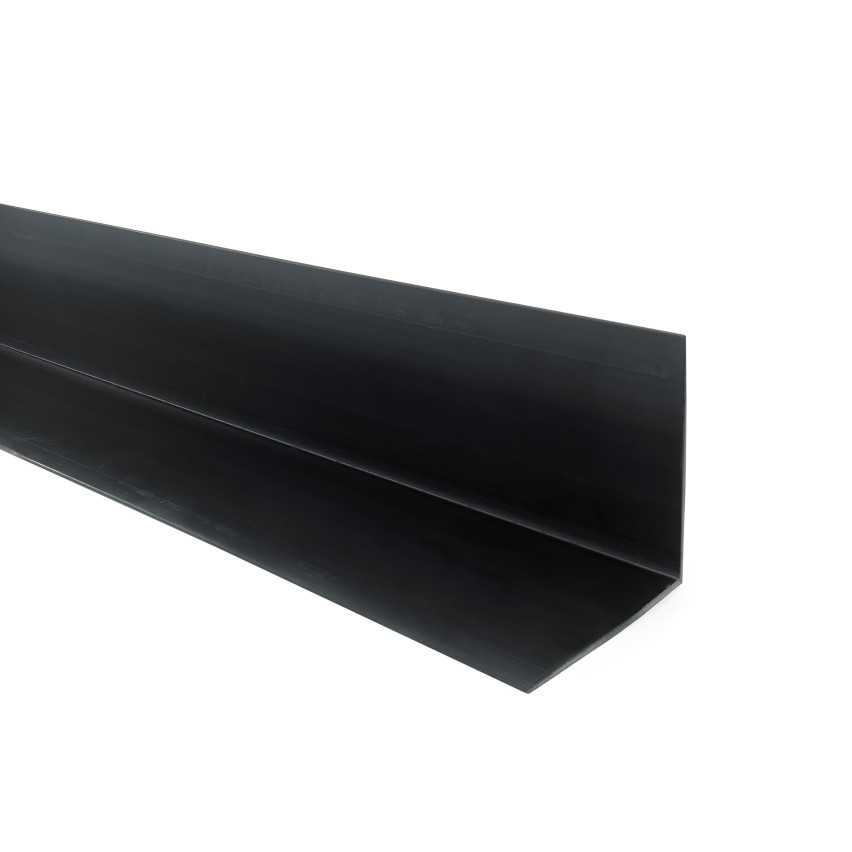 PVC Kemény szögprofil, műanyag, élvédő, fekete