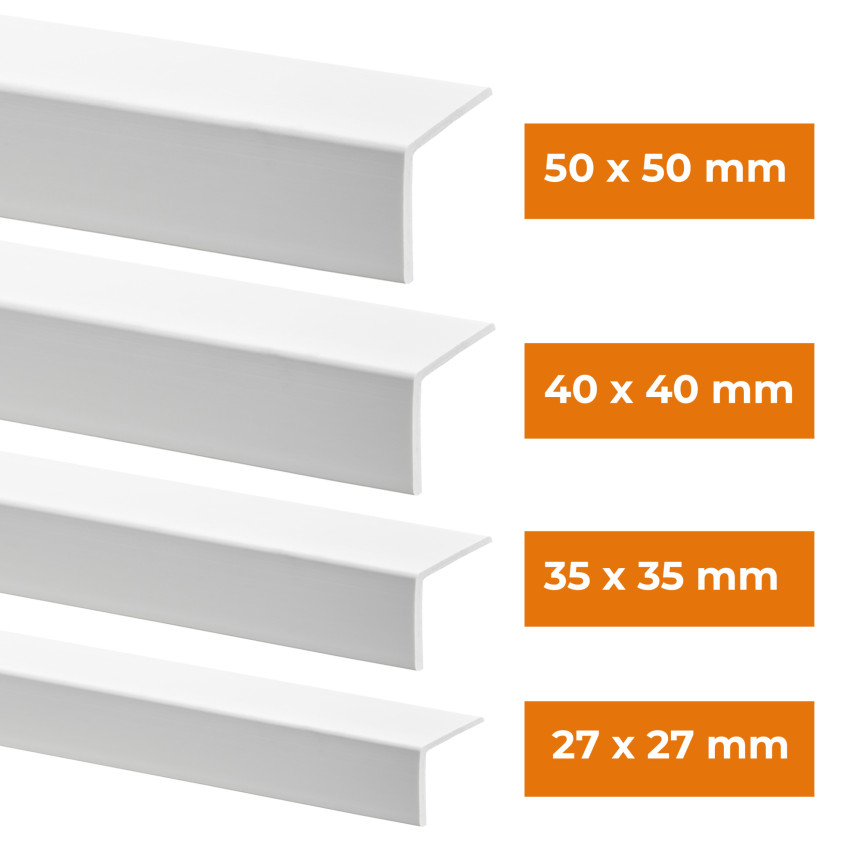 PVC sarokprofil, öntapadós műanyag, élvédelem, sötétszürke színben