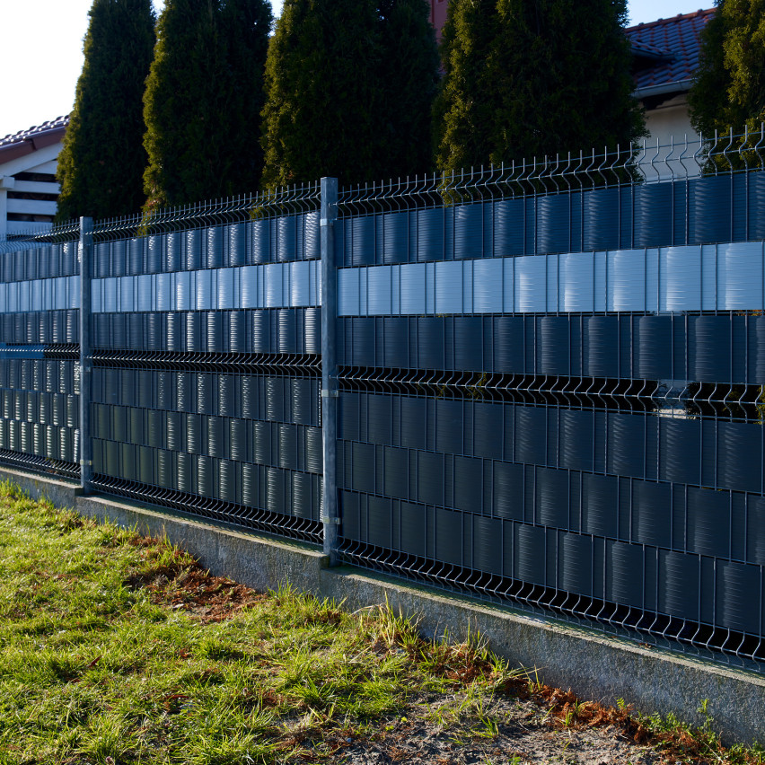 Kemény PVC adatvédelmi csíkok Privacy Roll Double Bar kerítés kerítés kerítés csíkok magassága 19cm vastagság: 1,5mm, barna