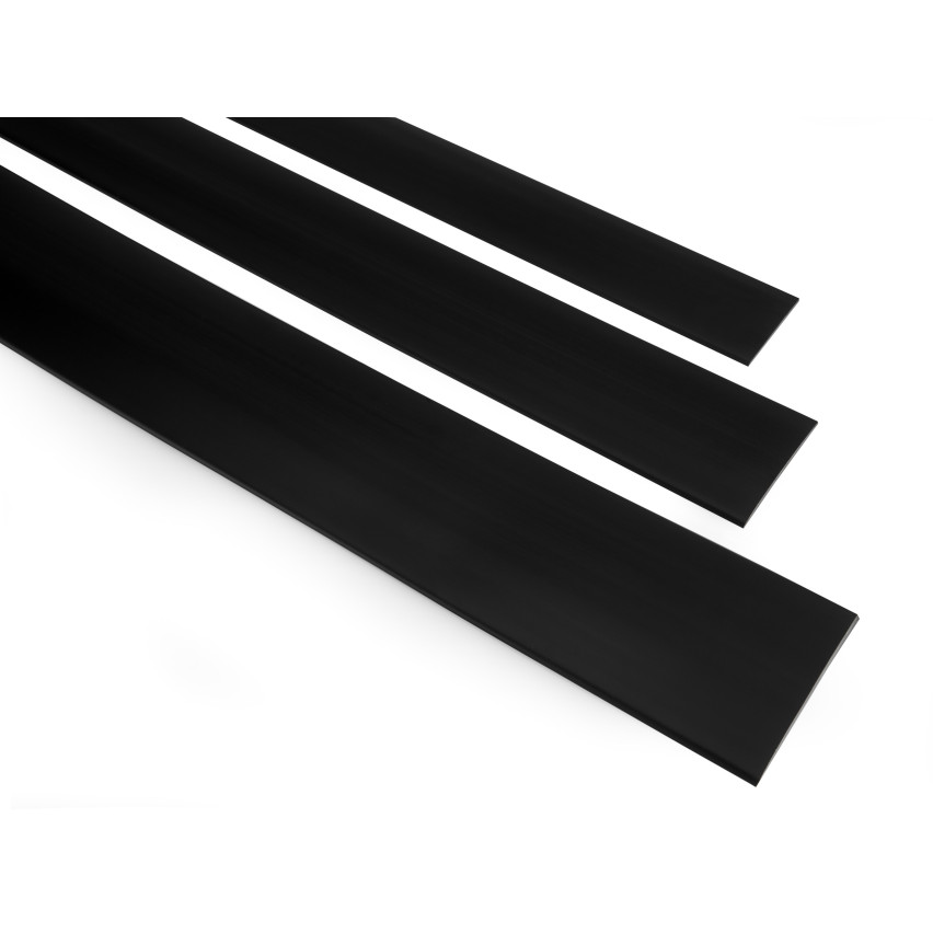 Szegélyléc öntapadós burkolati szalag PVC szegélyléc átmeneti profil lapos szalag 5m, fekete