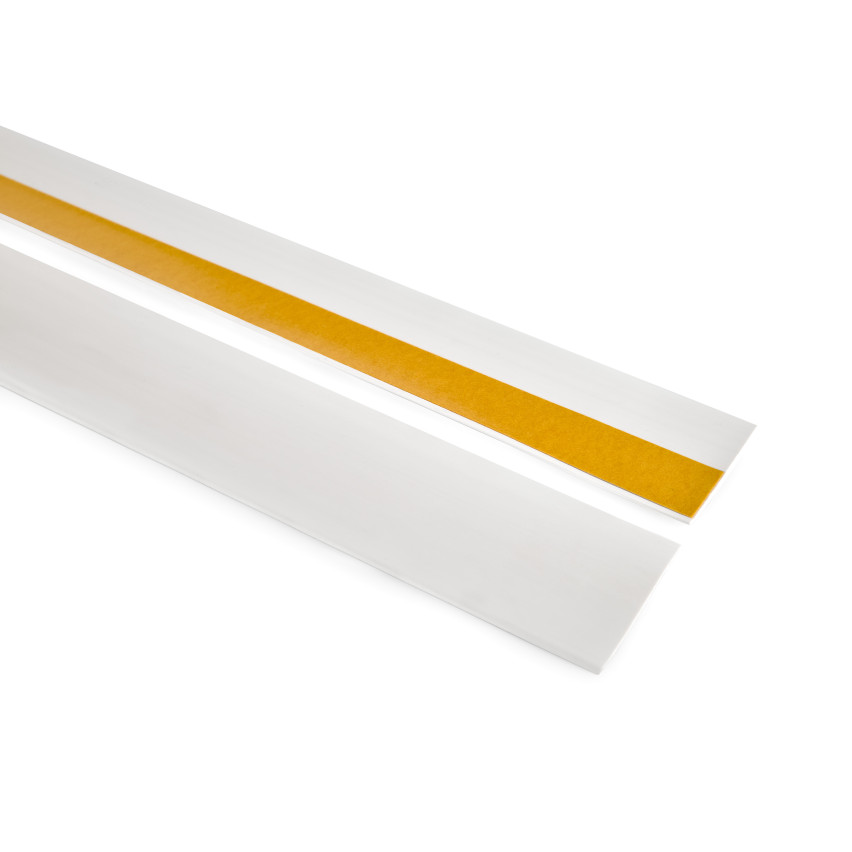 PVC öntapadós fedőszalag, lapos műanyag ablakszegély, végprofil fehér 5m