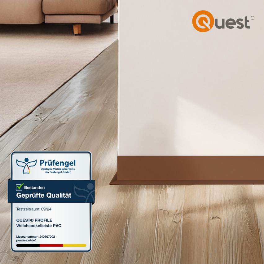 Öntapadós PVC lábazat 50x20mm világos barna