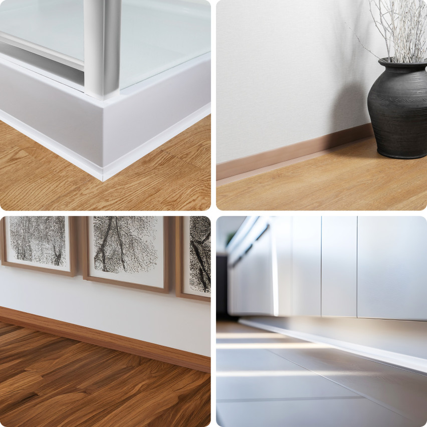 Öntapadós PVC lábazat 50x20mm világos barna